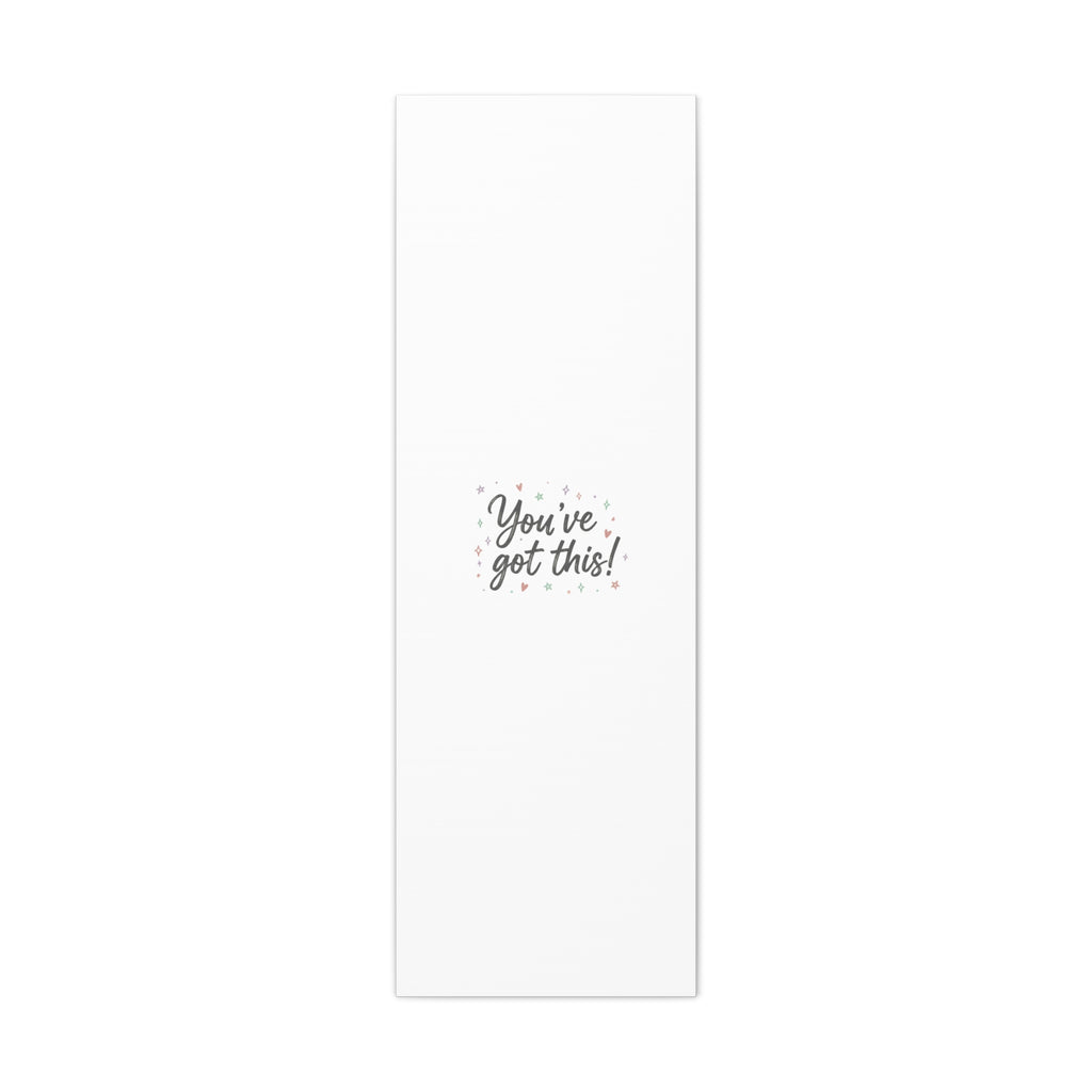 You've Got This Canvas, hand lettering messy script, pastel doodle wall art