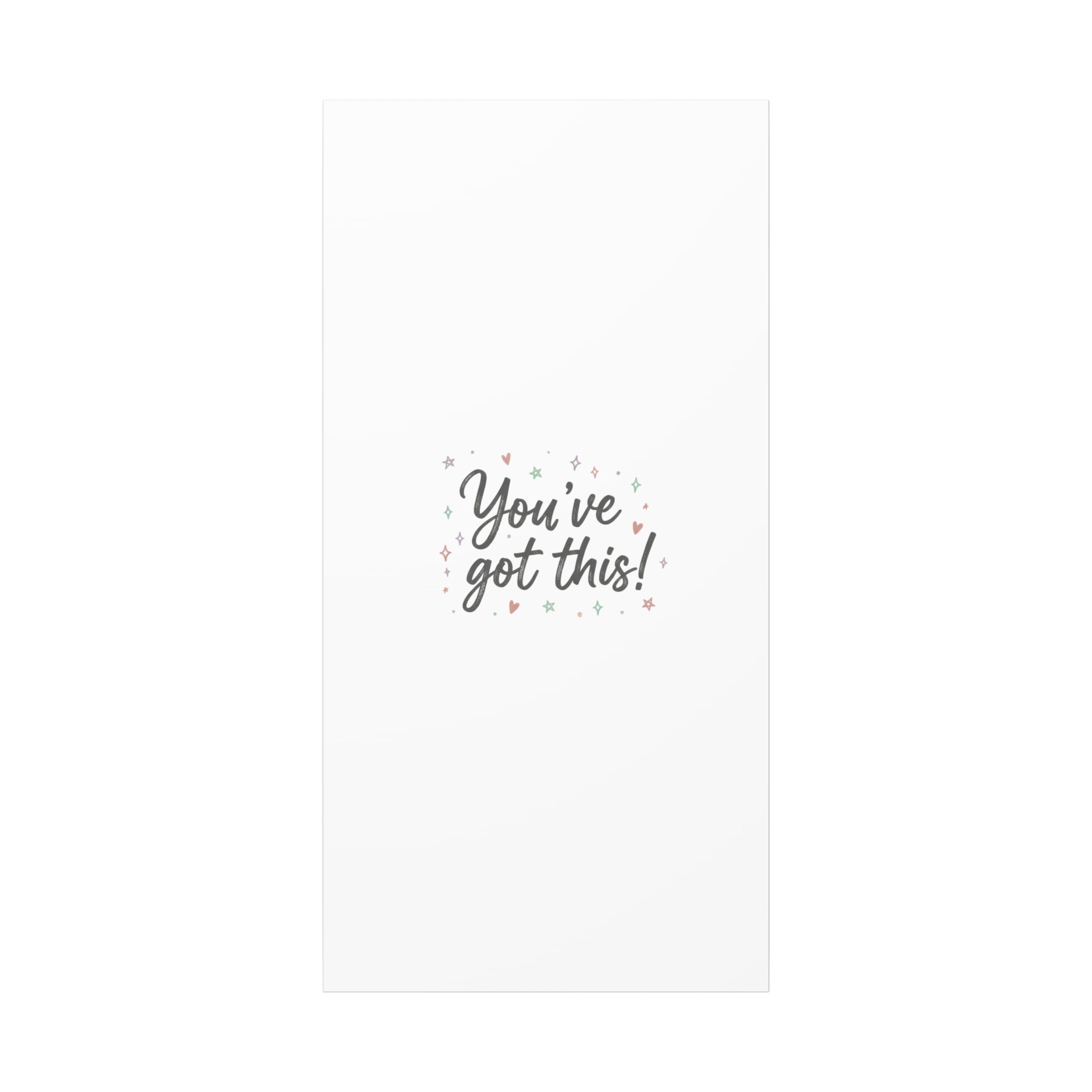 You've Got This Canvas, hand lettering messy script, pastel doodle wall art