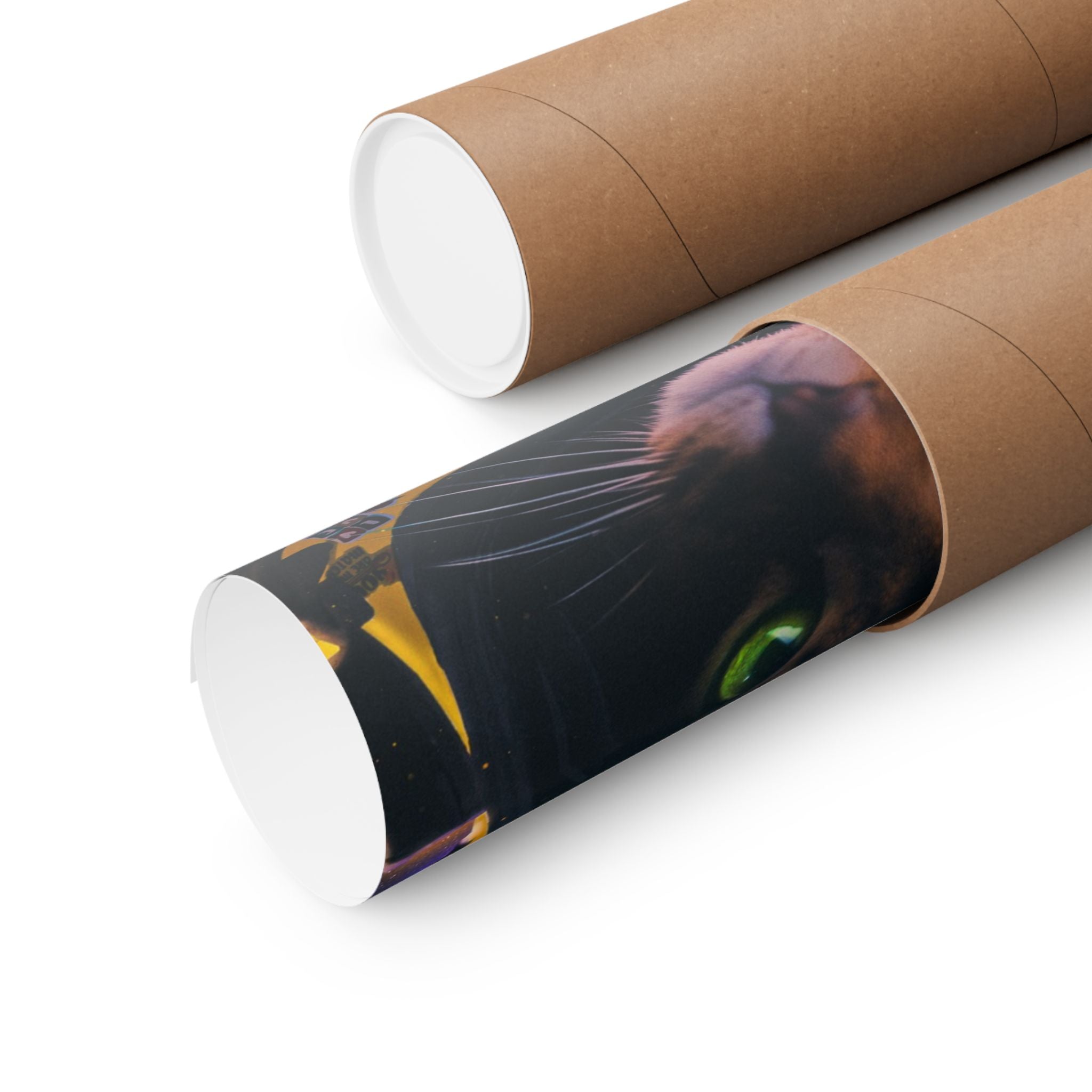 Space Cat Matte Vertical Poster — Astronaut Cat in Galaxy