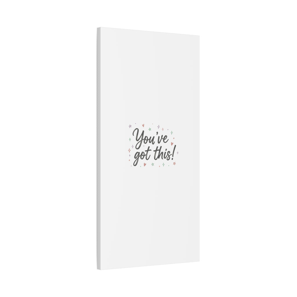 You've Got This Canvas, hand lettering messy script, pastel doodle wall art