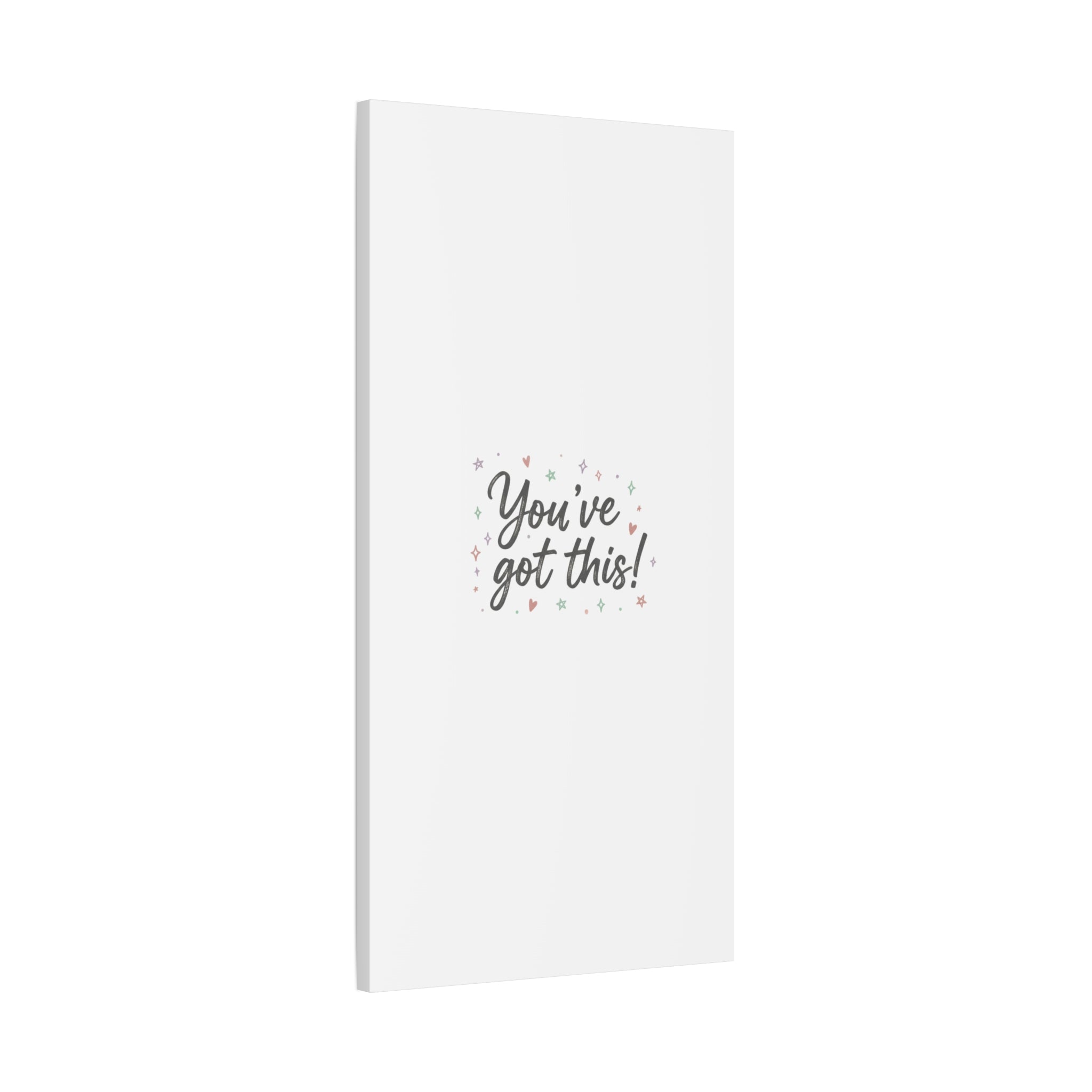 You've Got This Canvas, hand lettering messy script, pastel doodle wall art