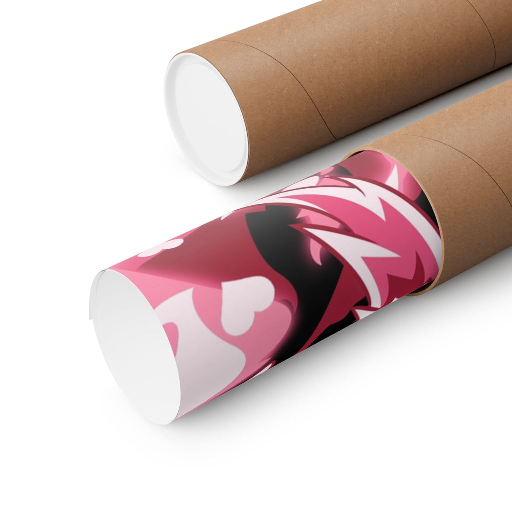 Biblically Accurate Cupid Matte Poster — 'Eyes All On Him' Pink Flames Vertical Art