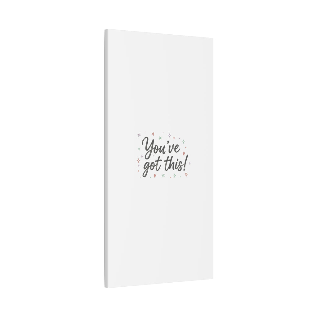 You've Got This Canvas, hand lettering messy script, pastel doodle wall art