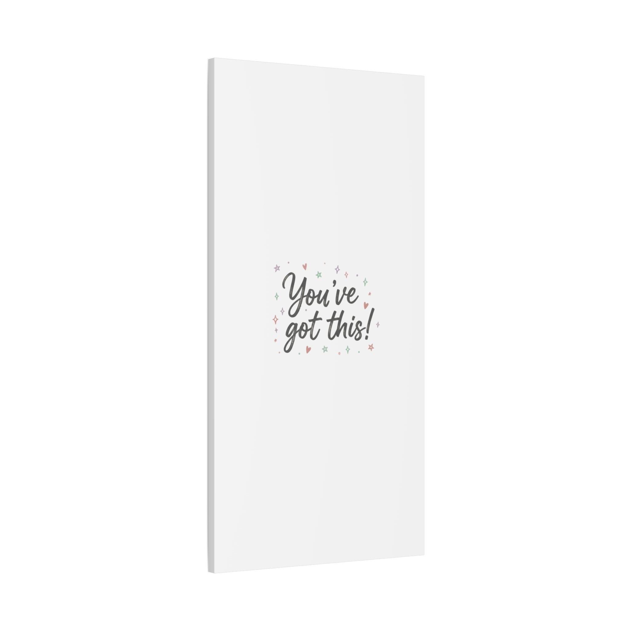 You've Got This Canvas, hand lettering messy script, pastel doodle wall art