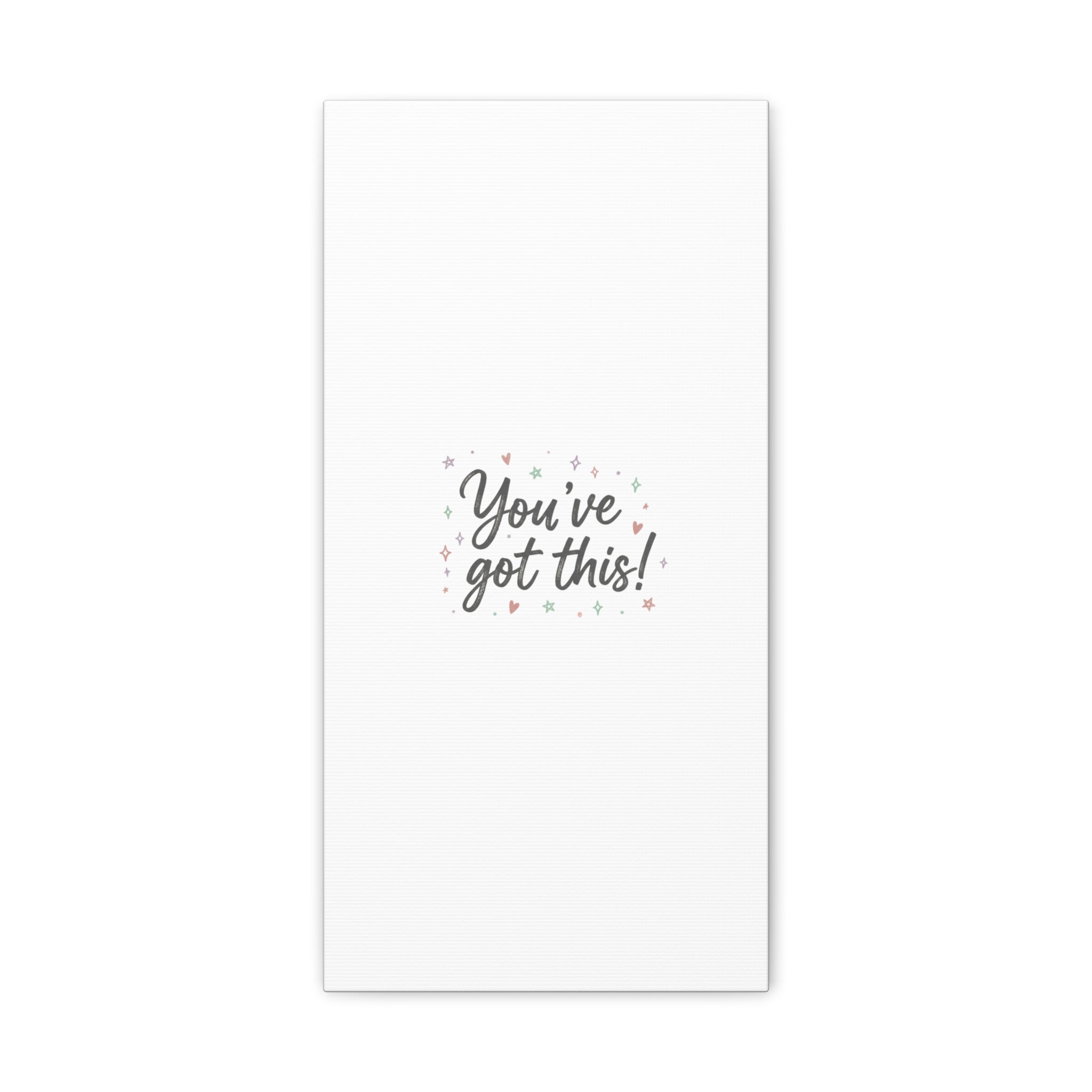 You've Got This Canvas, hand lettering messy script, pastel doodle wall art