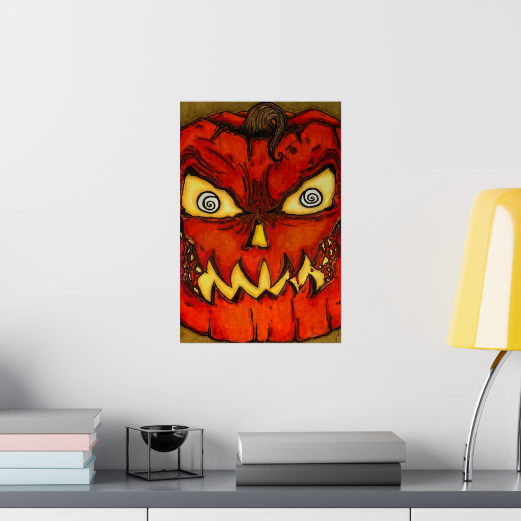 Halloween Jack-o'-Lantern Matte Vertical Poster