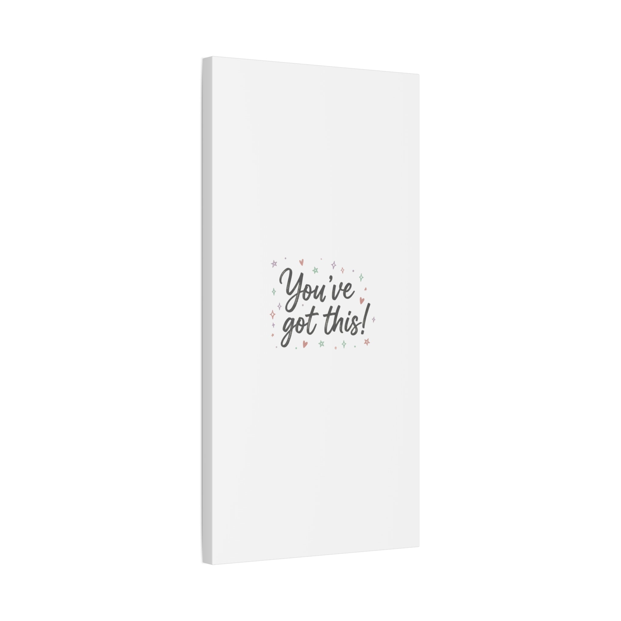 You've Got This Canvas, hand lettering messy script, pastel doodle wall art
