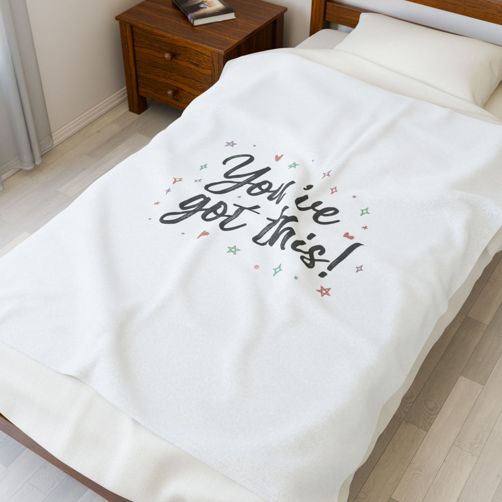 You’ve Got This Plush Blanket | messy script, hand lettering design