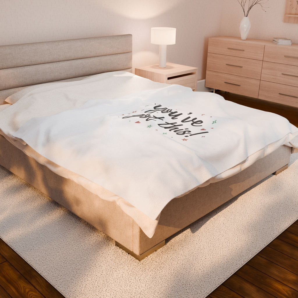 You’ve Got This Plush Blanket | messy script, hand lettering design