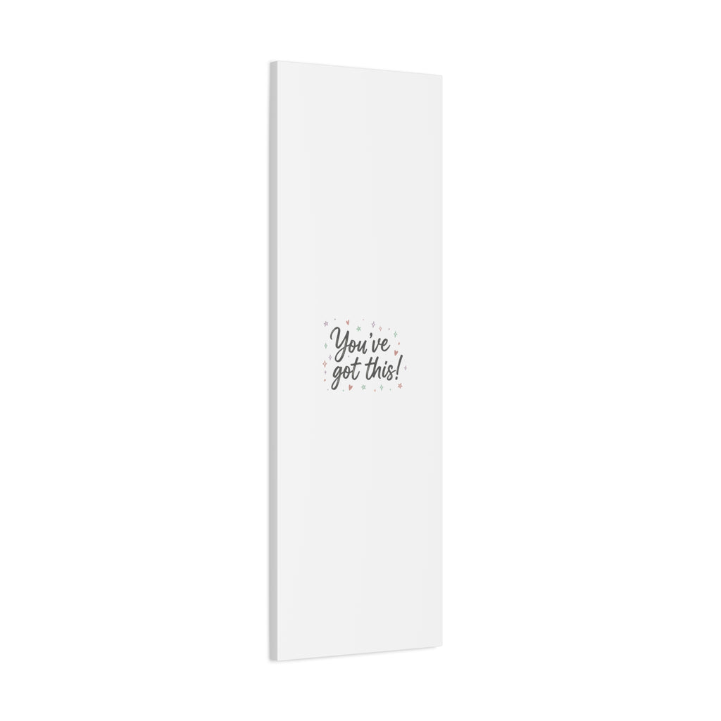 You've Got This Canvas, hand lettering messy script, pastel doodle wall art