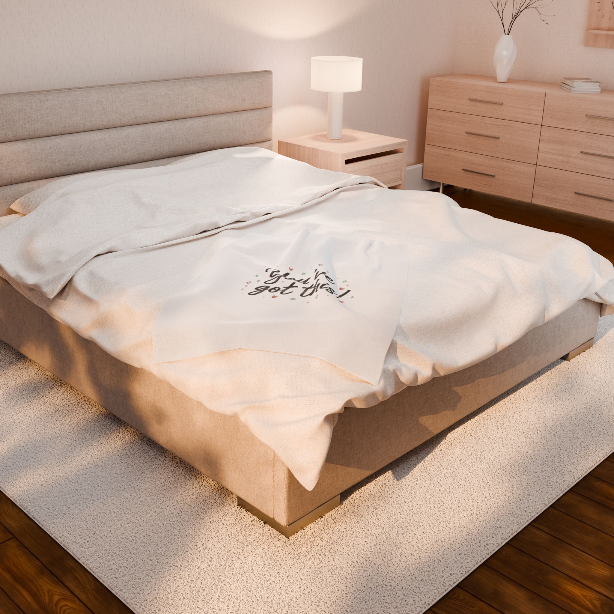 You’ve Got This Plush Blanket | messy script, hand lettering design