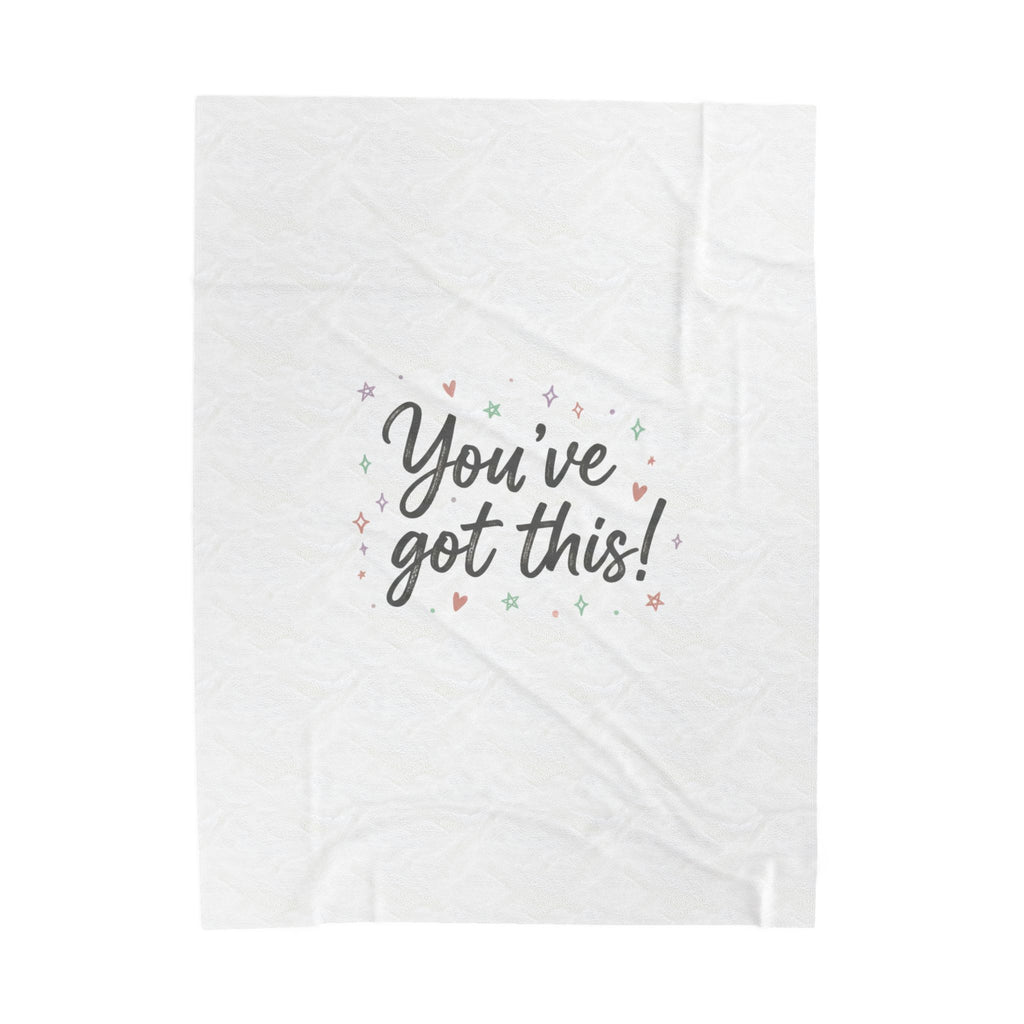 You’ve Got This Plush Blanket | messy script, hand lettering design