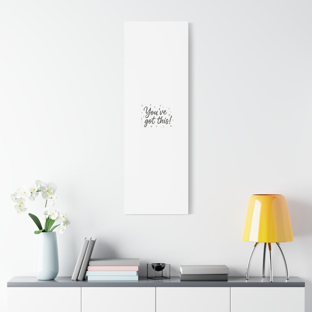 You've Got This Canvas, hand lettering messy script, pastel doodle wall art