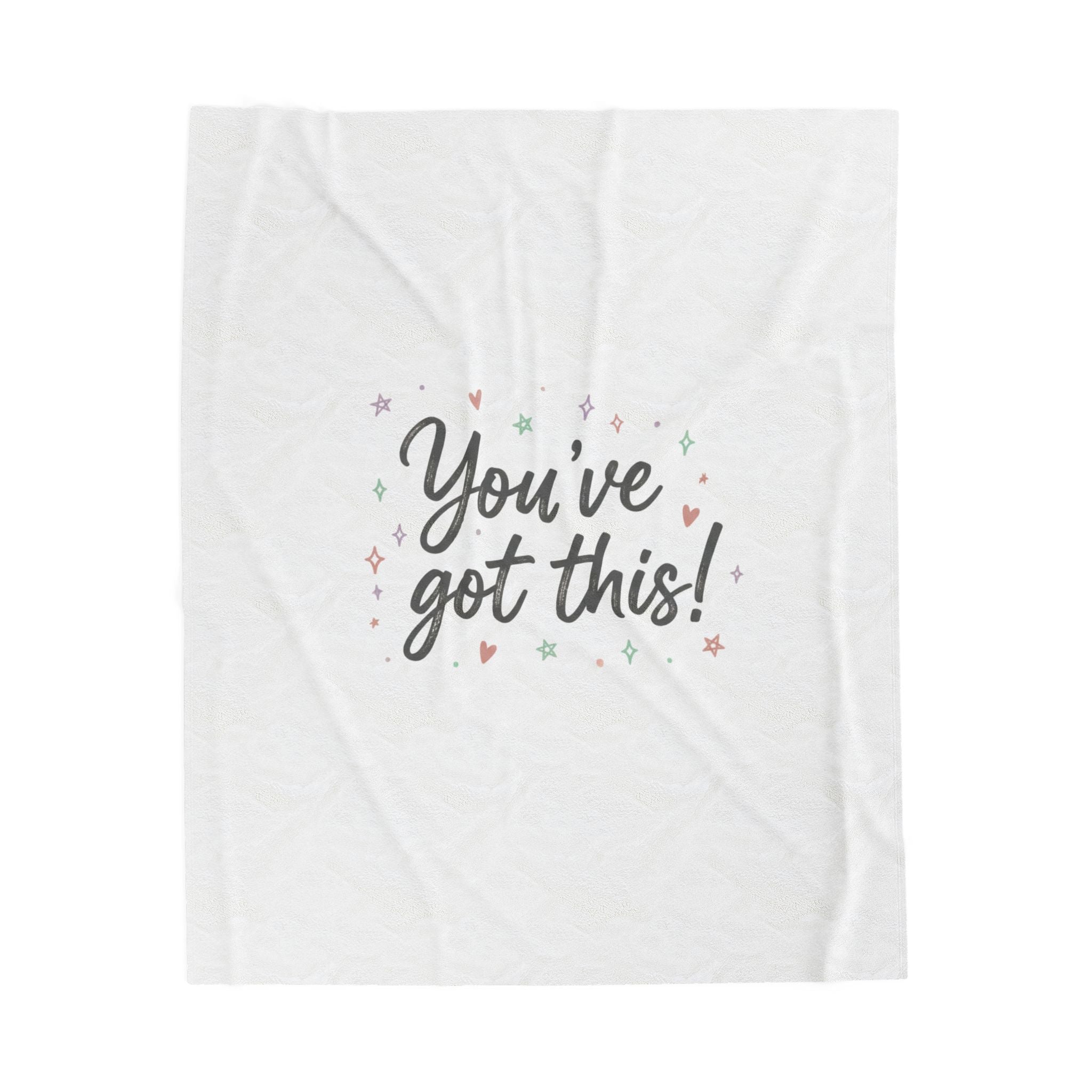 You’ve Got This Plush Blanket | messy script, hand lettering design