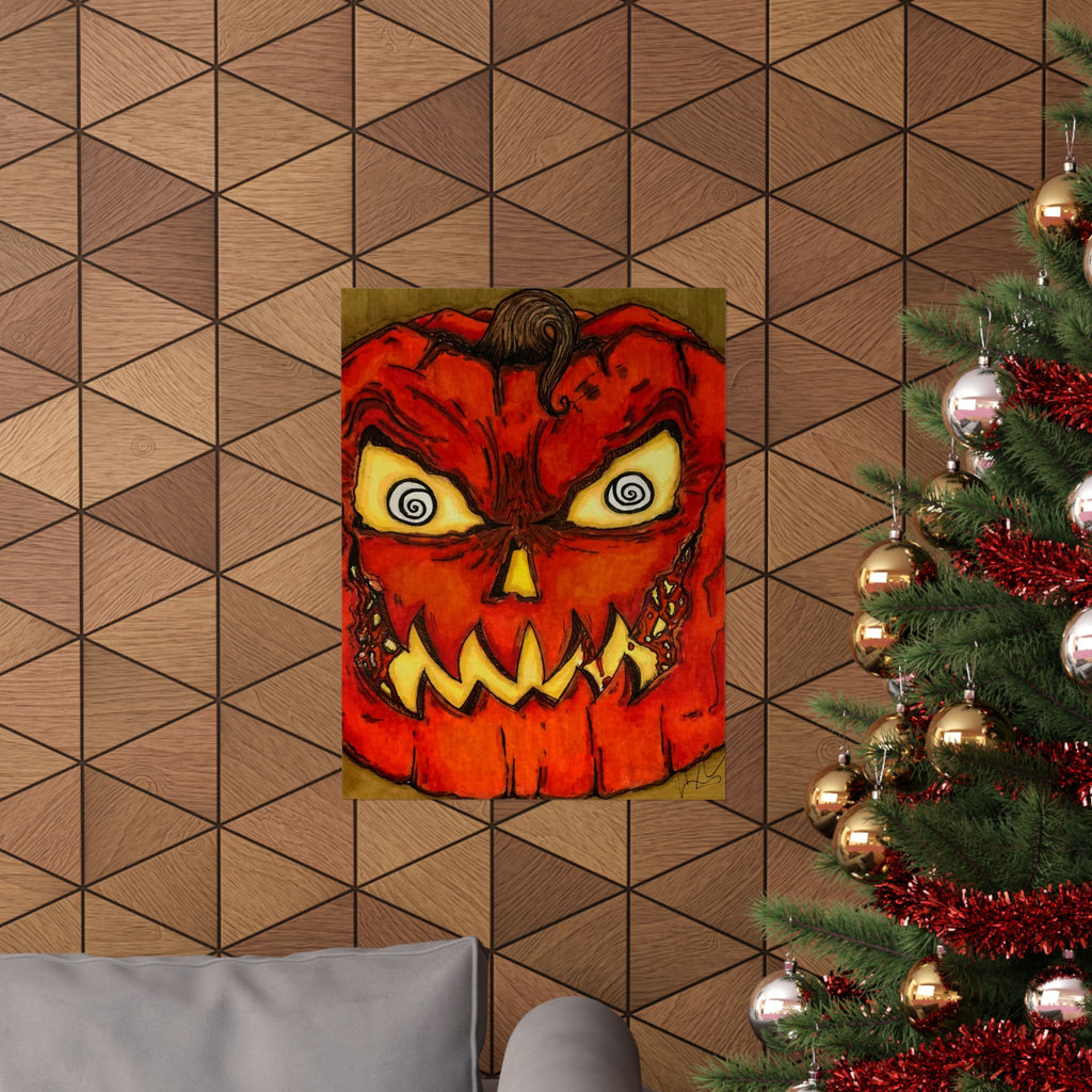 Halloween Jack-o'-Lantern Matte Vertical Poster