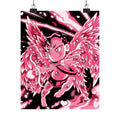 Biblically Accurate Cupid Matte Poster — 'Eyes All On Him' Pink Flames Vertical Art