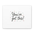 You've Got This Canvas, hand lettering messy script, pastel doodle wall art