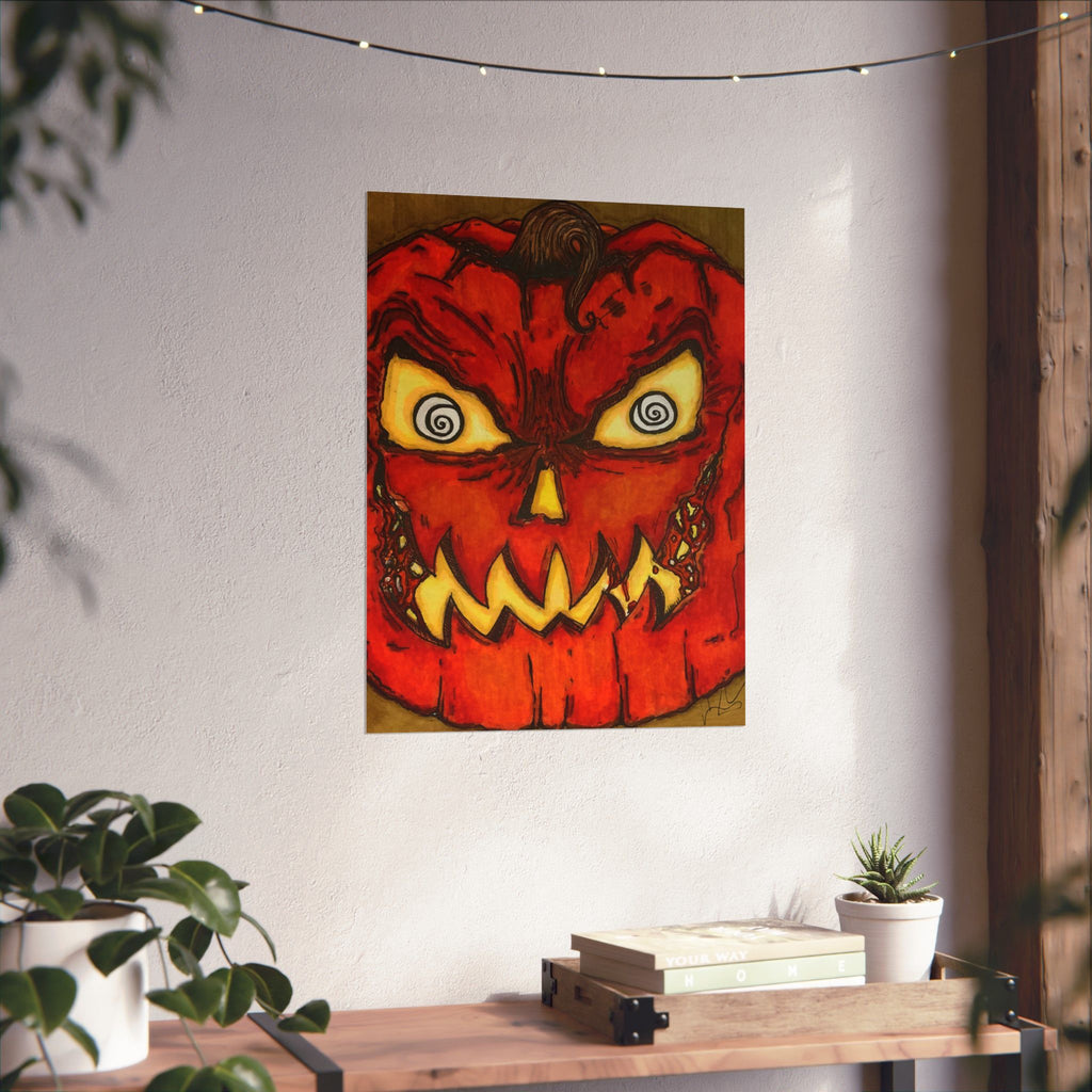 Halloween Jack-o'-Lantern Matte Vertical Poster