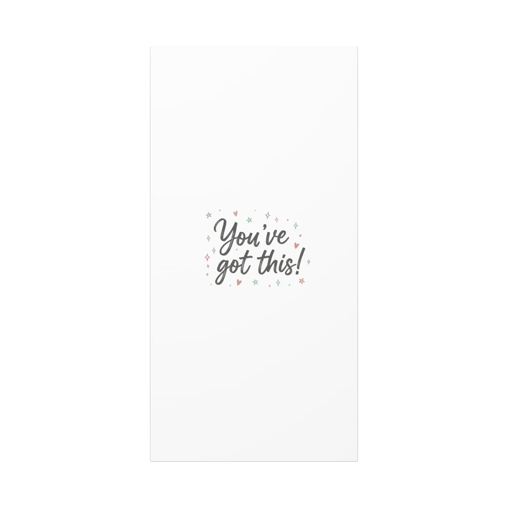 You've Got This Canvas, hand lettering messy script, pastel doodle wall art