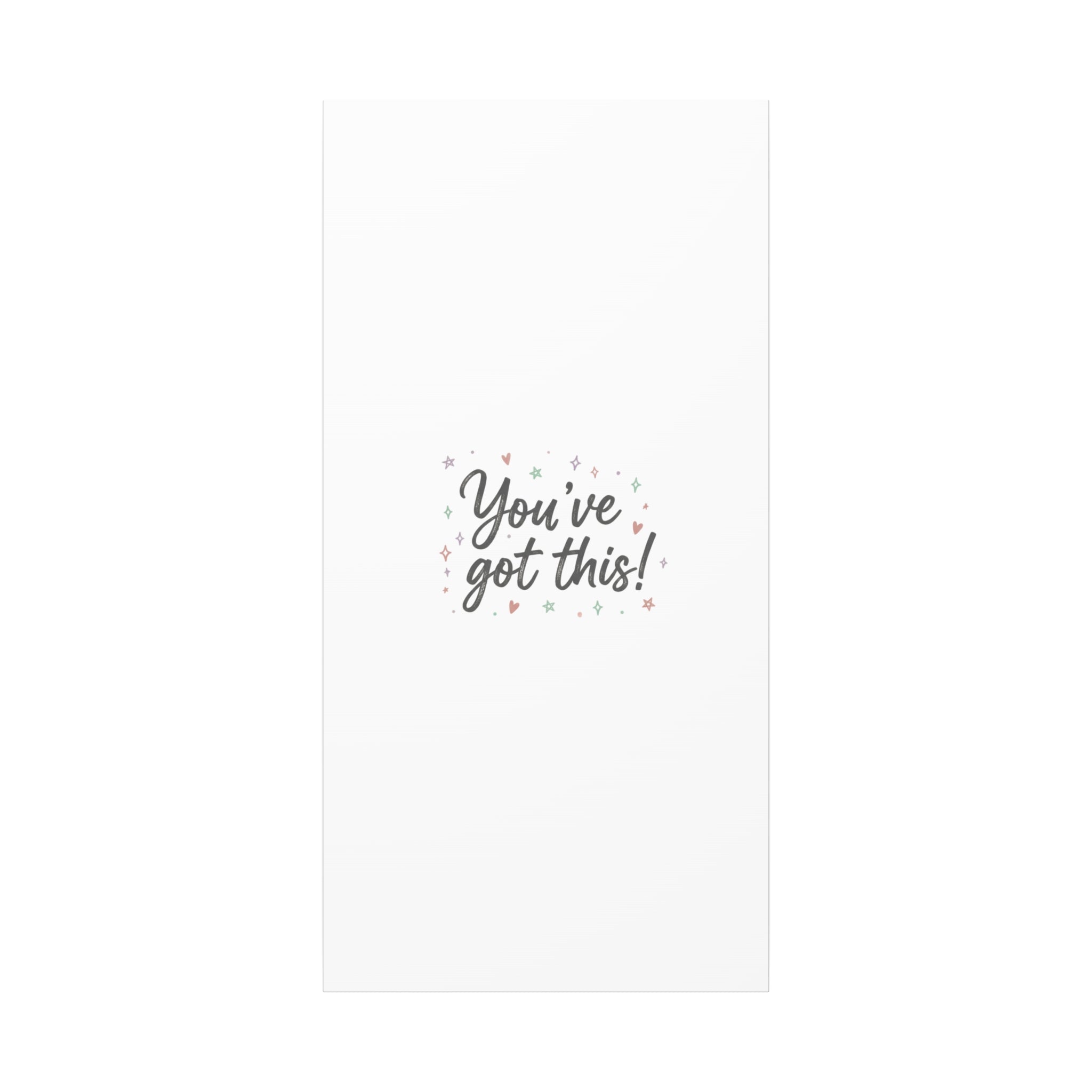 You've Got This Canvas, hand lettering messy script, pastel doodle wall art