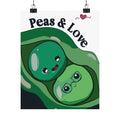 Peas & Love Poster — Cute Peapod Wall Art (Matte Vertical Poster)
