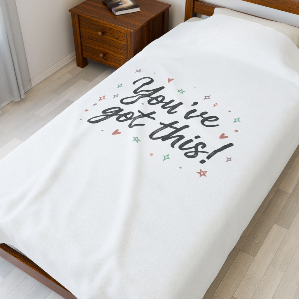 You’ve Got This Plush Blanket | messy script, hand lettering design