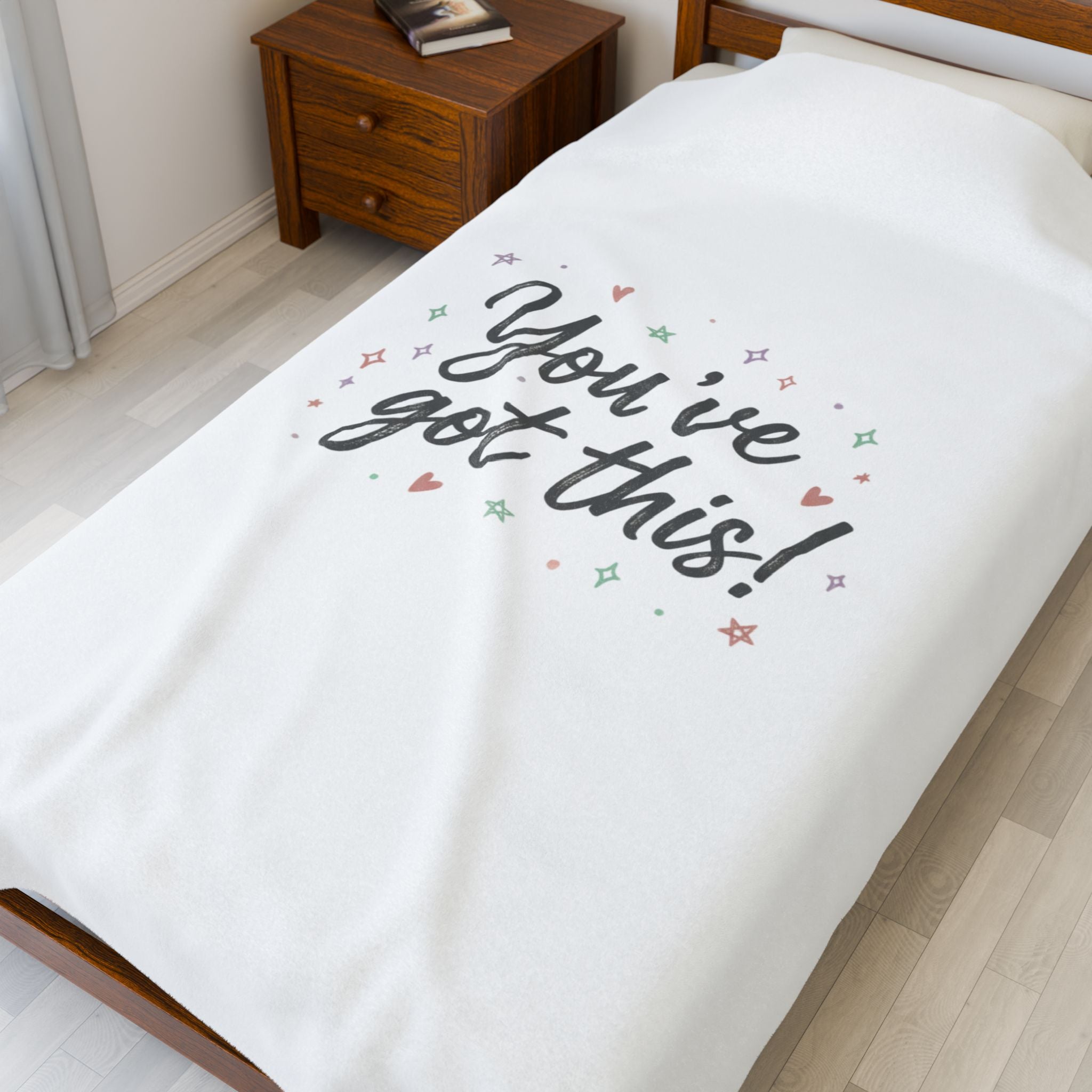 You’ve Got This Plush Blanket | messy script, hand lettering design