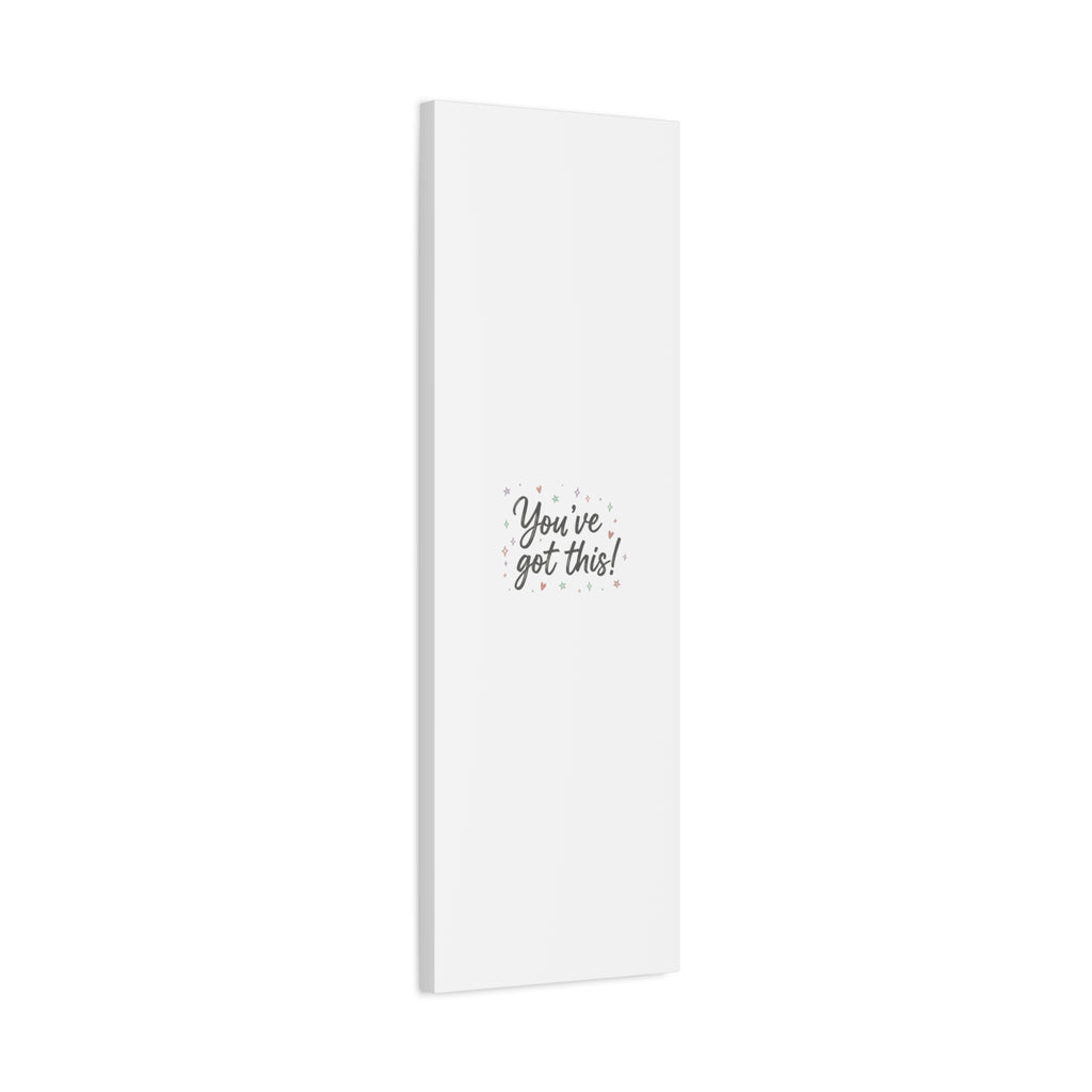 You've Got This Canvas, hand lettering messy script, pastel doodle wall art