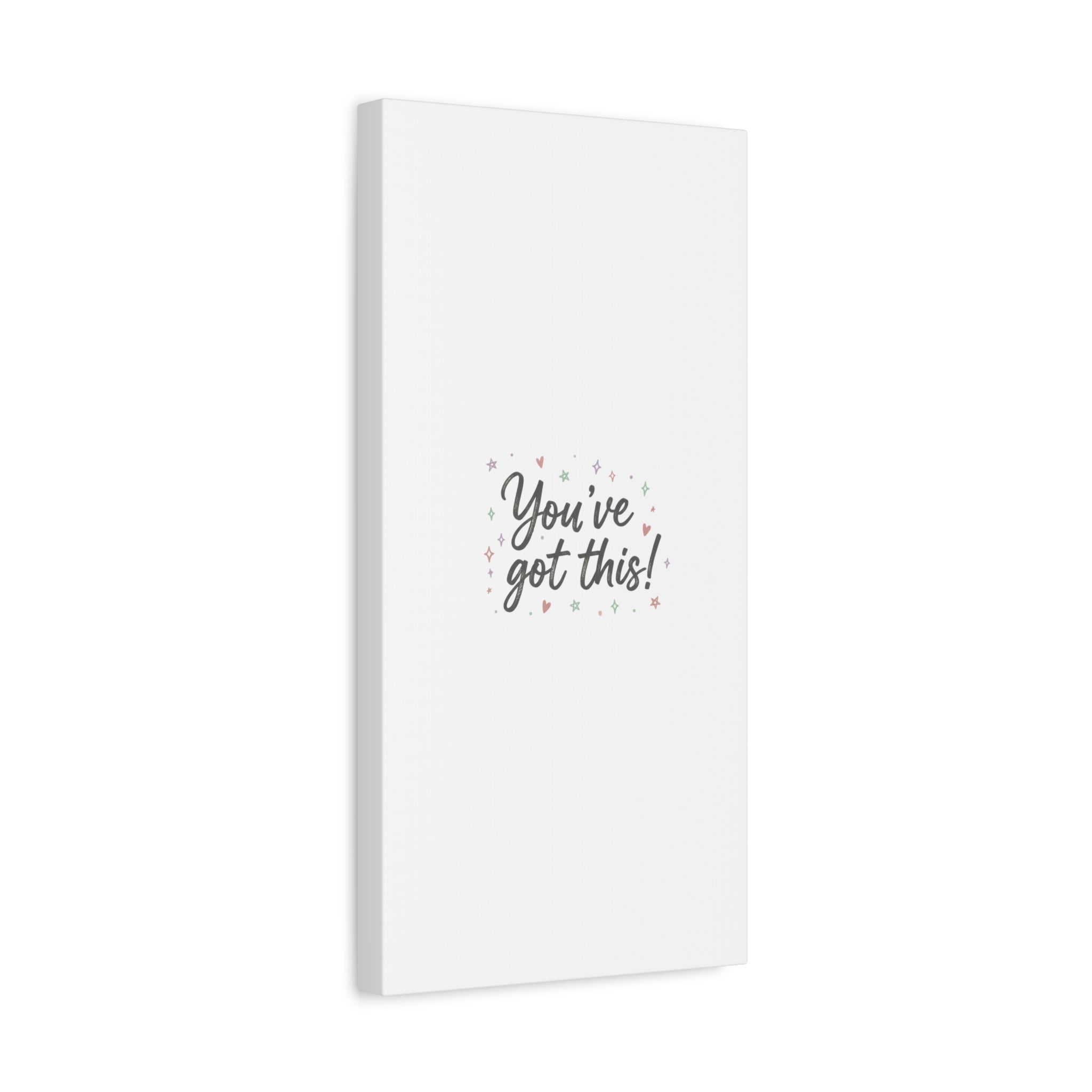You've Got This Canvas, hand lettering messy script, pastel doodle wall art