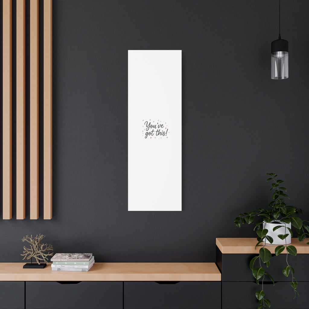 You've Got This Canvas, hand lettering messy script, pastel doodle wall art