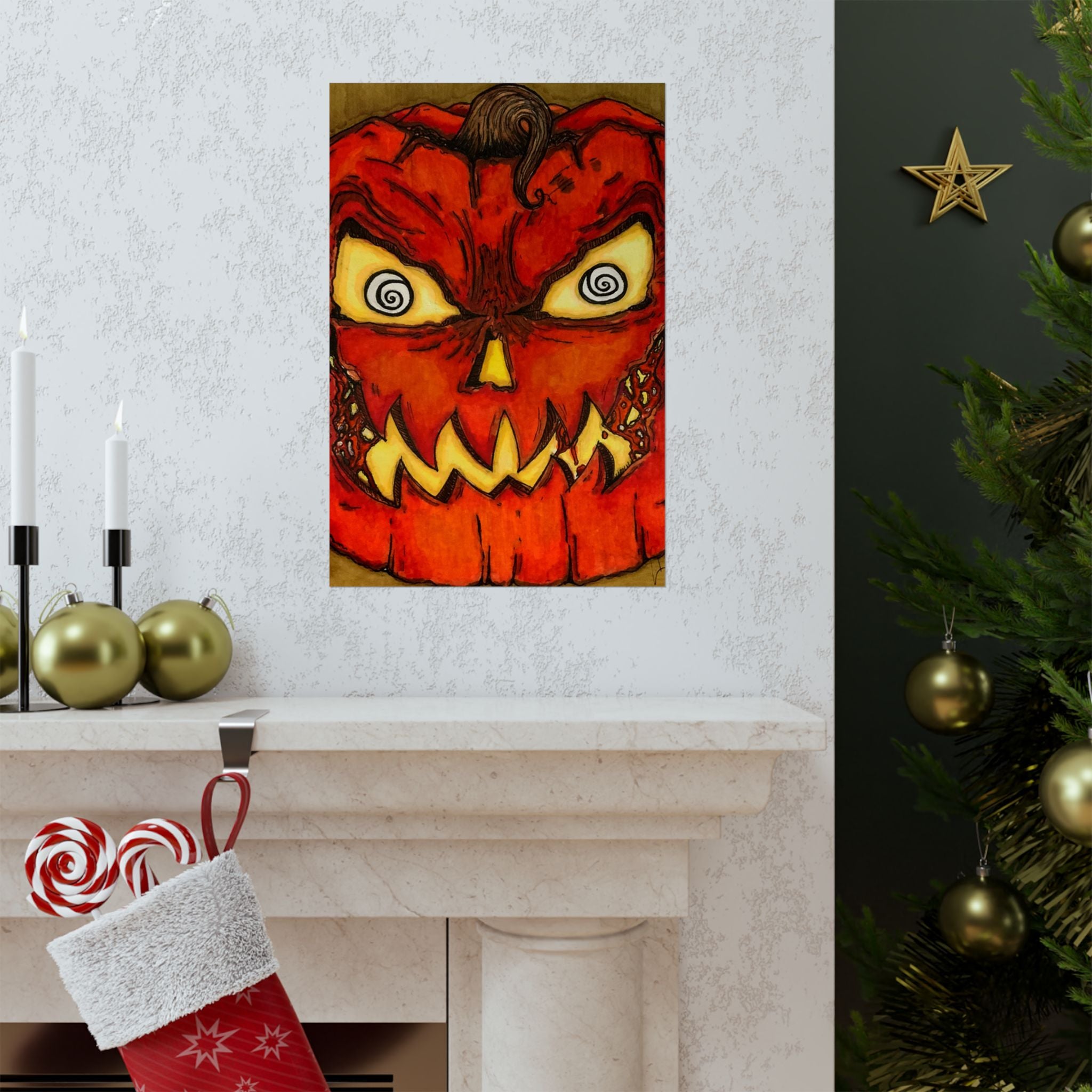 Halloween Jack-o'-Lantern Matte Vertical Poster