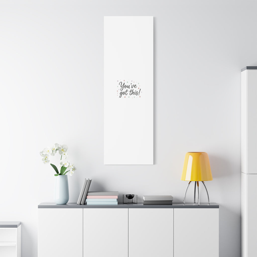 You've Got This Canvas, hand lettering messy script, pastel doodle wall art