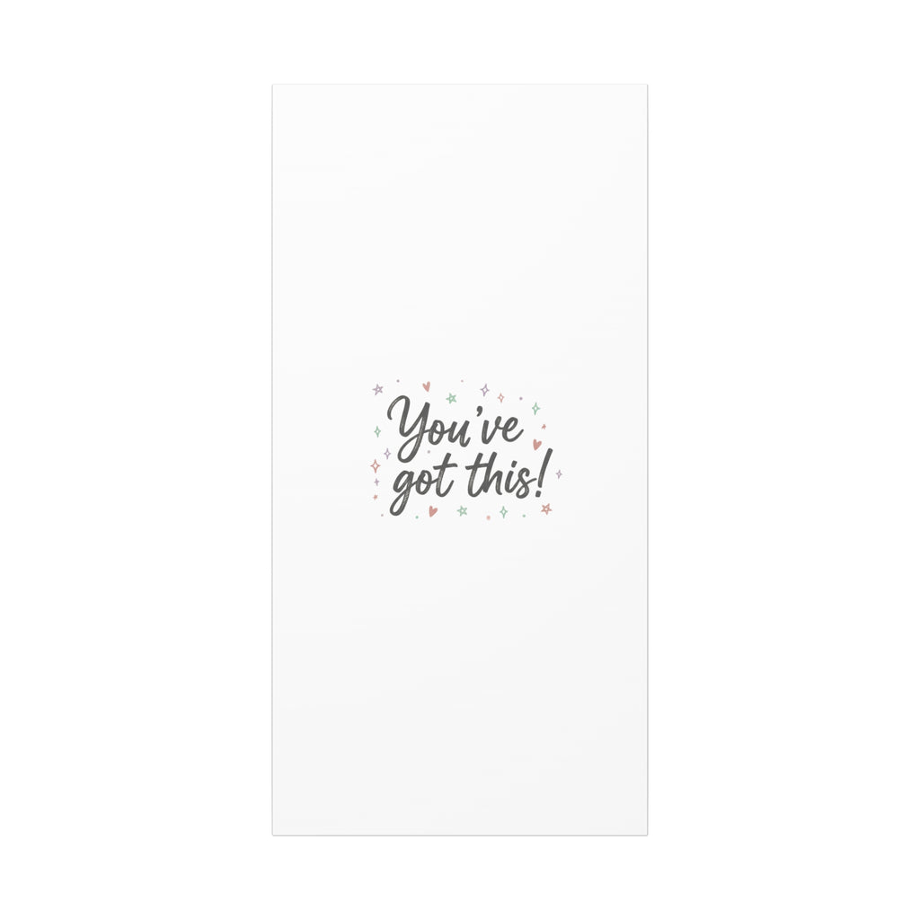 You've Got This Canvas, hand lettering messy script, pastel doodle wall art