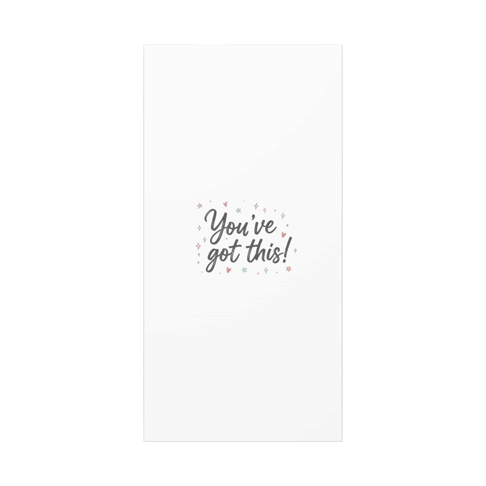 You've Got This Canvas, hand lettering messy script, pastel doodle wall art