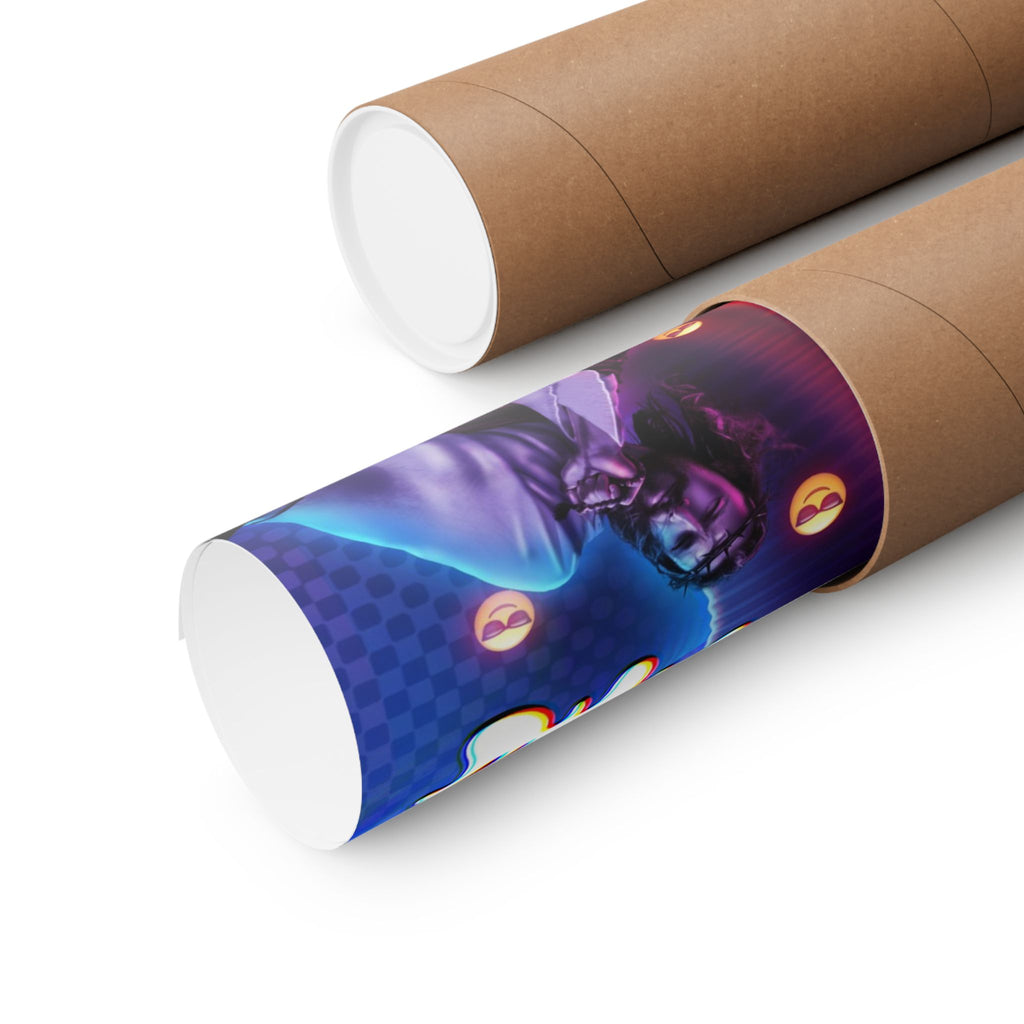 The Gospel of Pong Matte Poster — Comic-Style Jesus Beer Pong Art