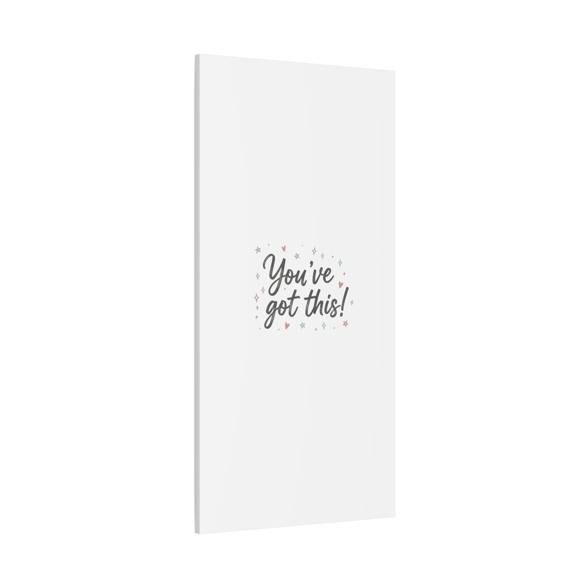 You've Got This Canvas, hand lettering messy script, pastel doodle wall art