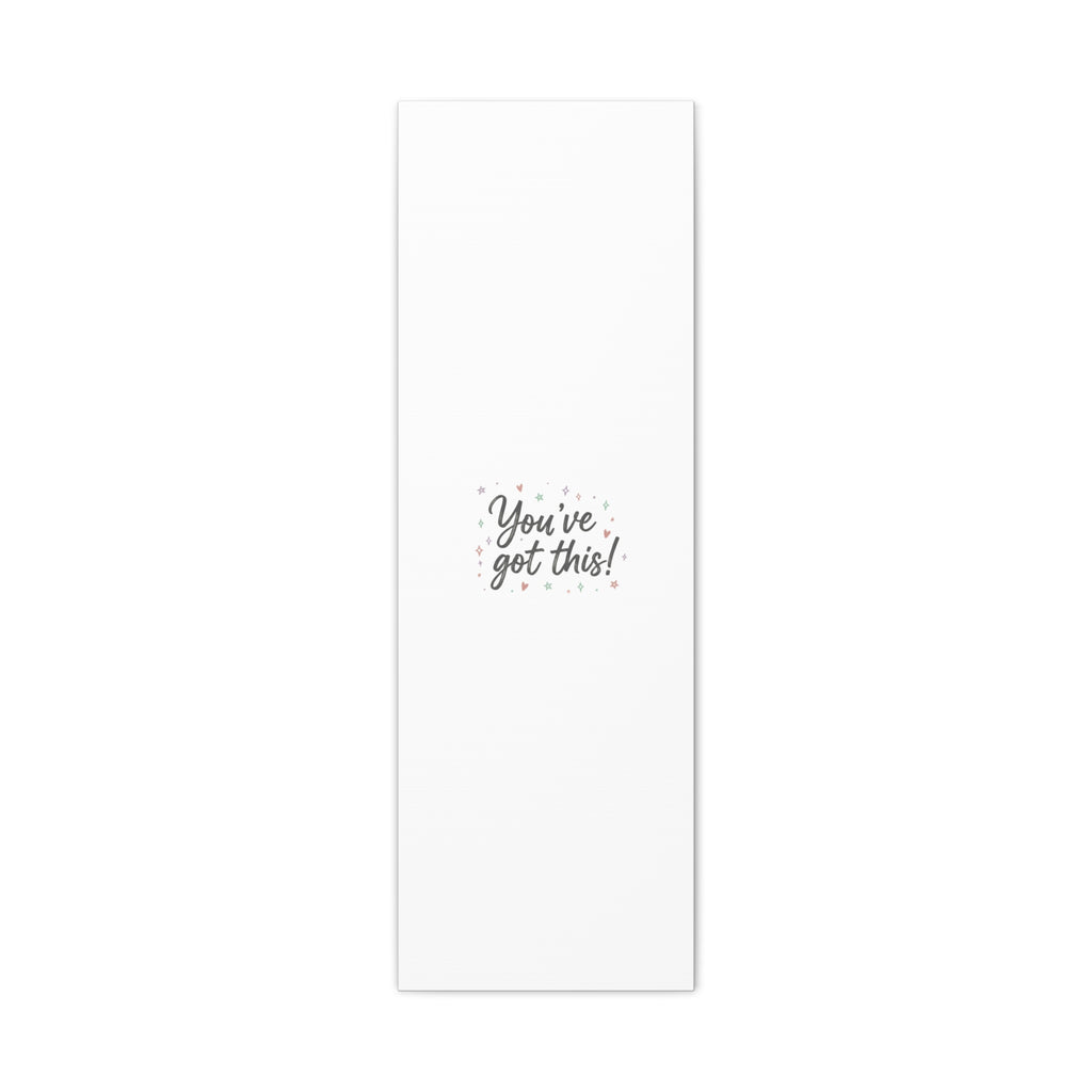 You've Got This Canvas, hand lettering messy script, pastel doodle wall art